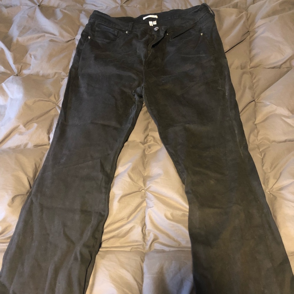 Good American Good Flare Black Jeans Sz 18